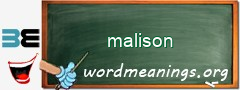 WordMeaning blackboard for malison